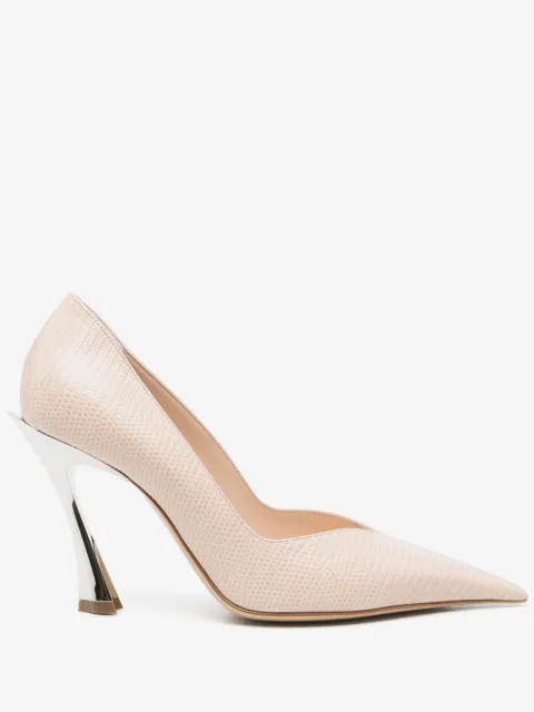 Mugler 95mm fand-heel leather pumps