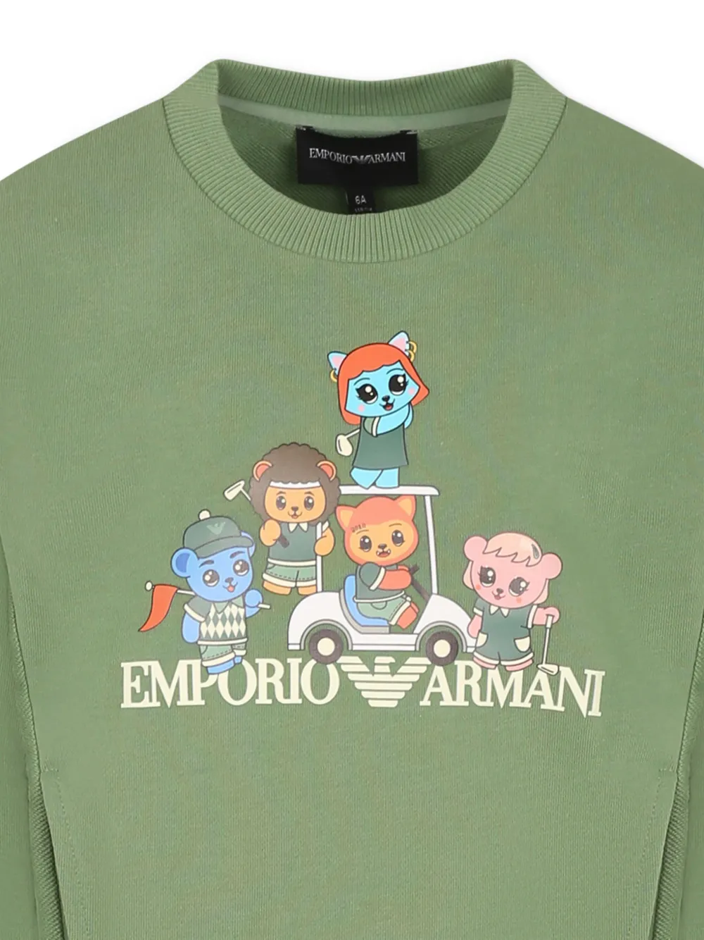 Emporio Armani Kids Sweater met logoprint Groen