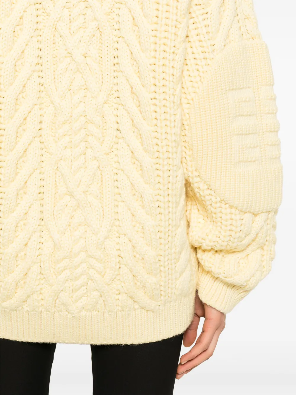 Givenchy cable-knit sweater Geel