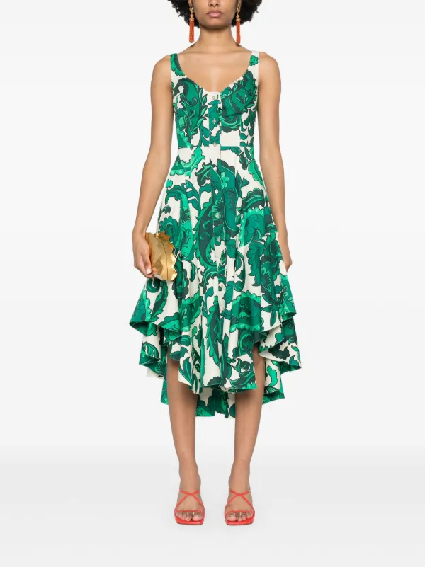 【送料&関税込】Etro Paisley Print Back Cross Strap Dress Etro Sleeveless Draped Paisley Silk Dress