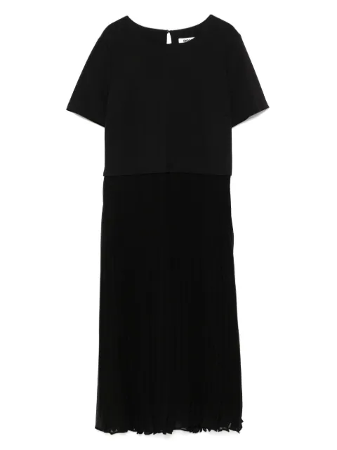 DKNY plissé-detailed midi dress
