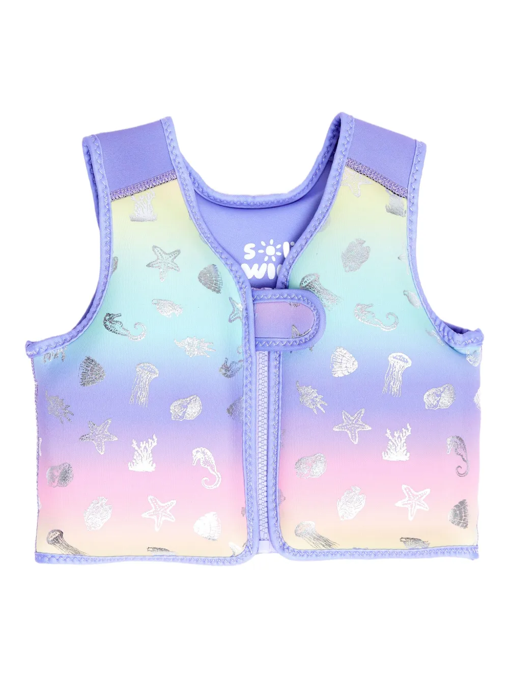 SOLISWIM KIDS プリント フロートベスト - パープル SOLISWIM KIDS プリント フロートベスト - パープル