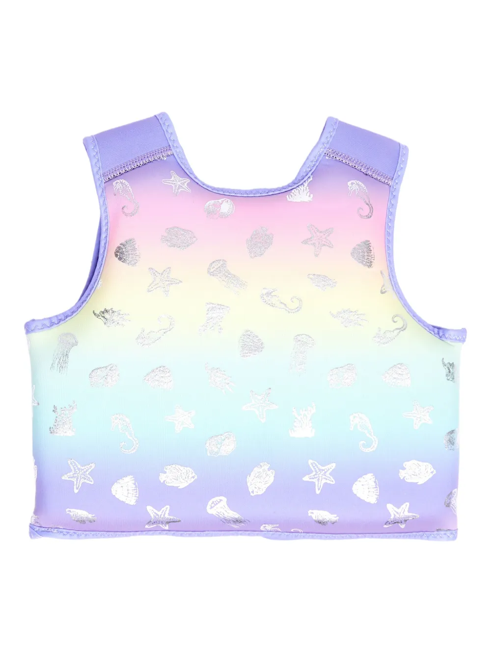 SOLISWIM KIDS Drijftop met zee-print Paars