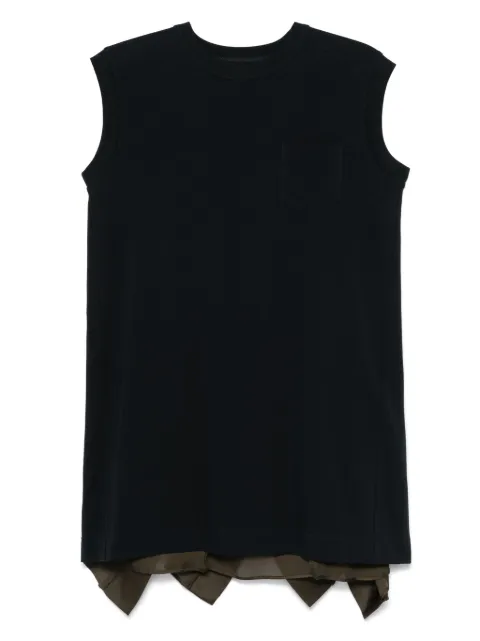 sacai vestido corto a paneles