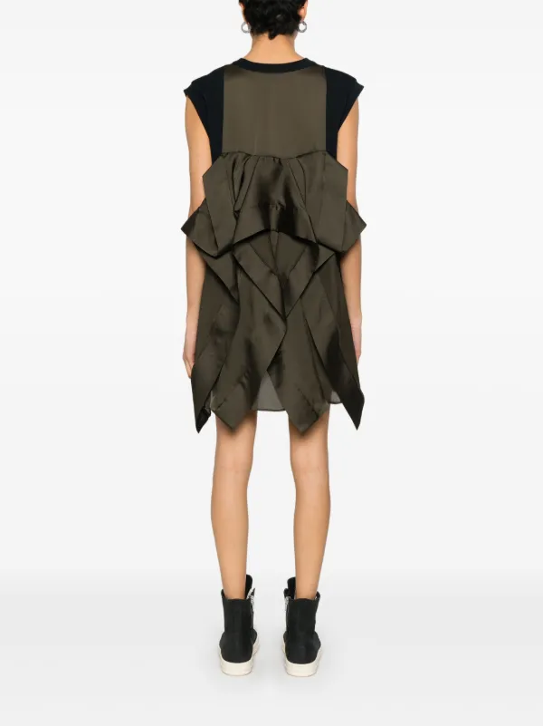 【sacai】ネイビー ストライプ パネル ミニドレス Sacai パネル ミニドレス | ブルー | FARFETCH JP