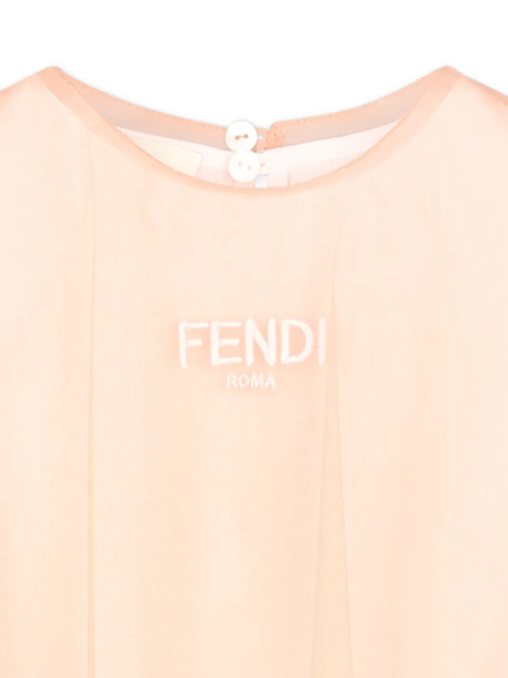 Fendi Kids Jurk met ruches detail Roze