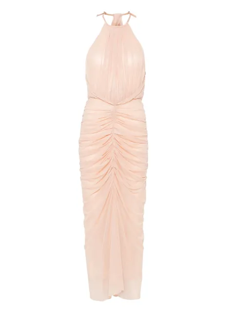 Mugler iridescent-effect maxi dress