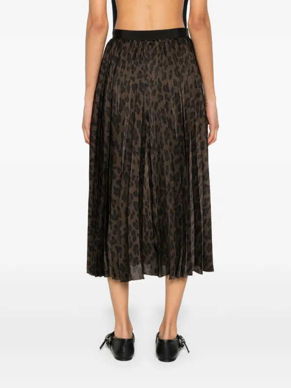 スカート Sacai Leopard skirt Beige Sacai leopard-print Midi Skirt | Neutrals | FARFETCH HK