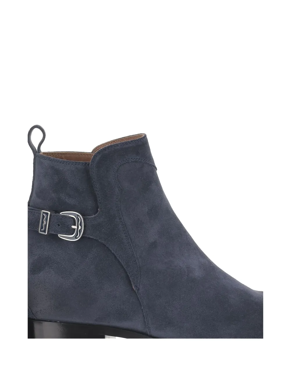 Sartore Buckle-detail Ankle Boots In Blue