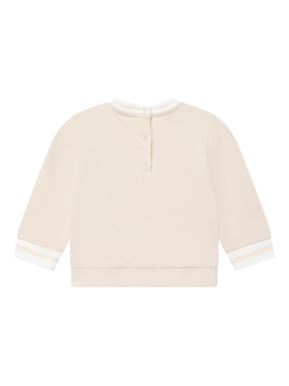 Fendi Kids Sweater met geborduurd logo Beige
