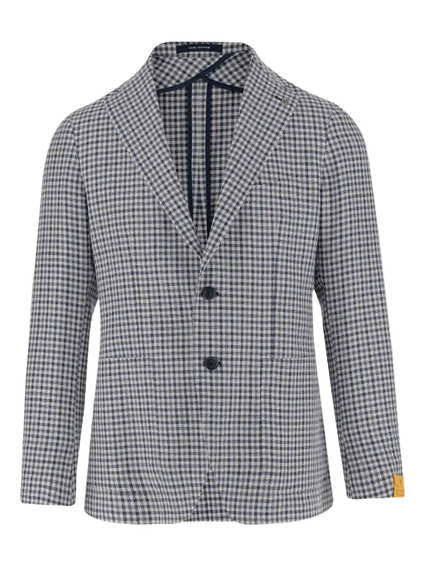 Tagliatore チェック シングルジャケット | ブルー | FARFETCH JP