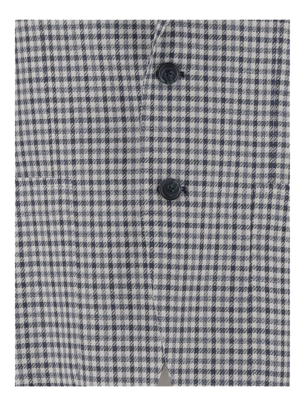 Tagliatore Linen Blend Single-breasted Jacket With Check Pattern In Blue