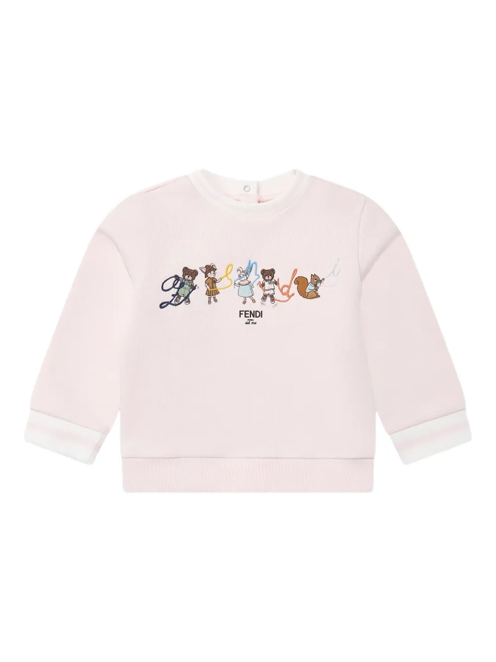 Fendi Kids Jersey sweater Roze