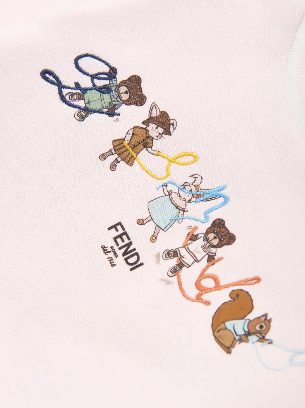 Fendi Kids Jersey sweater Roze