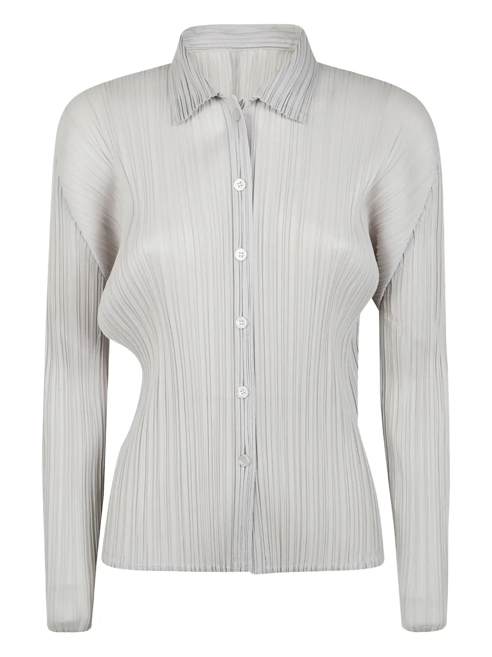 plissé-effect blouse