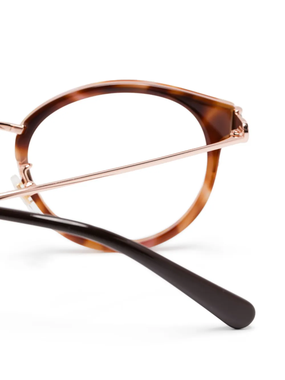 Gucci Eyewear Bril met rond montuur Bruin