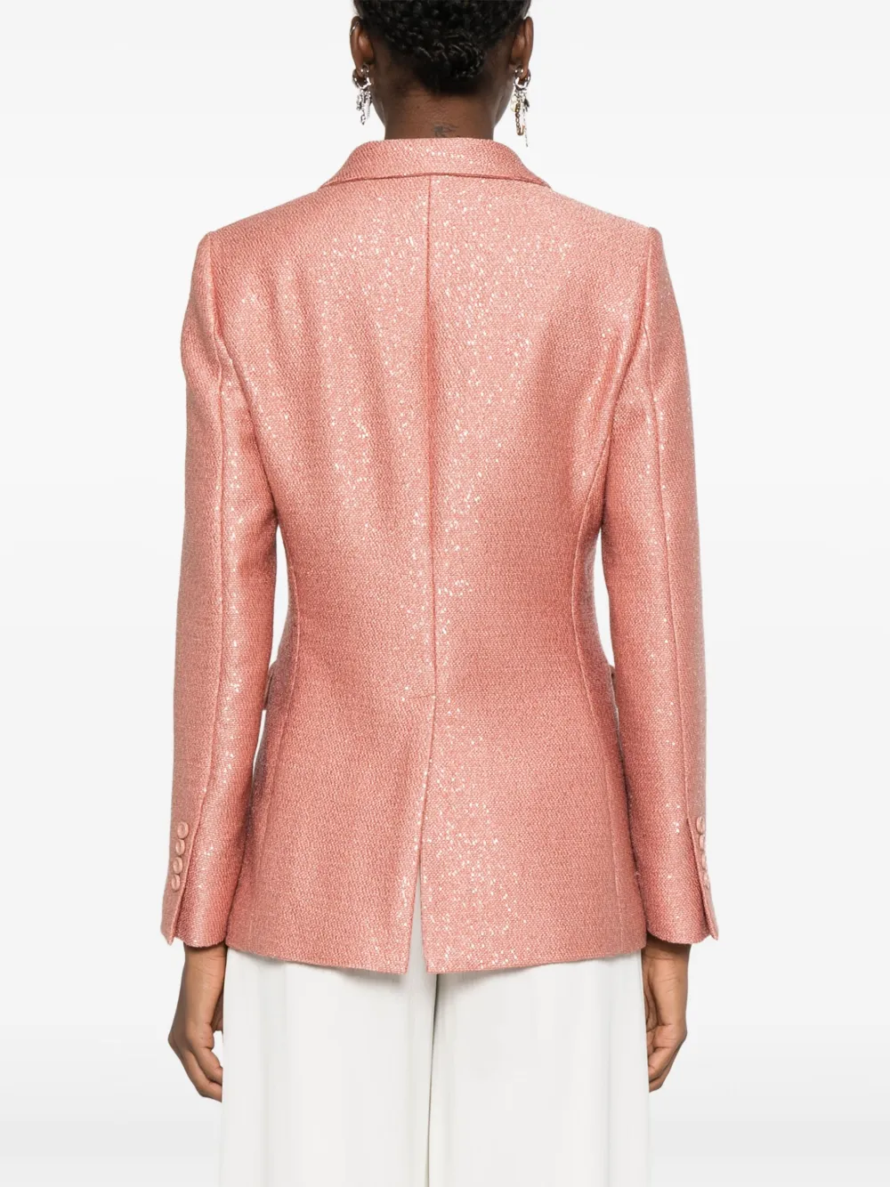 Herno Blazer verfraaid met pailletten Roze