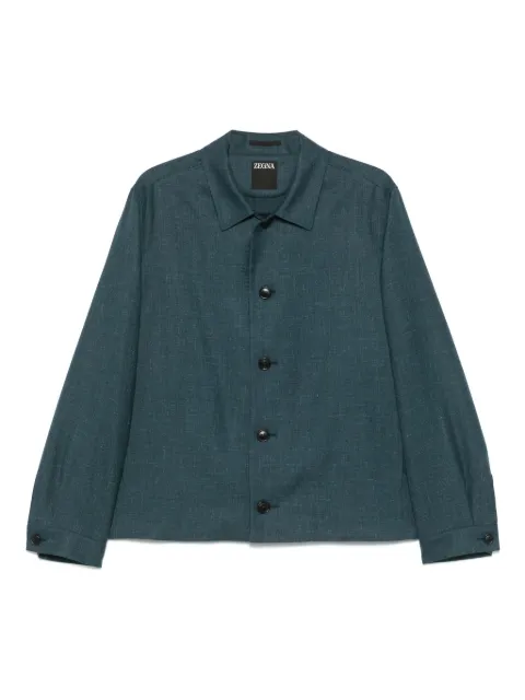 Zegna twill shirt jacket