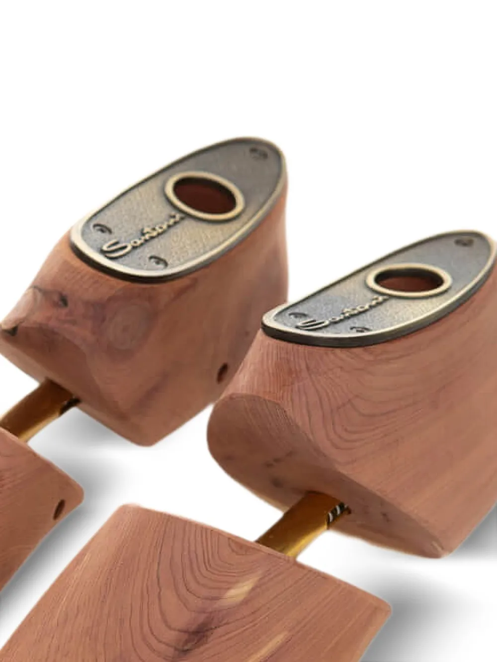 Santoni Grooved-texture Shoe Trees In Brown