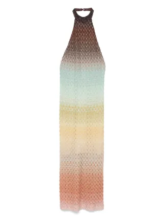 missoni brown dress MISSONI Size 2 Brown Blue Knitted Rayon Dress – Sui Generis Designer  Consignment main image 1