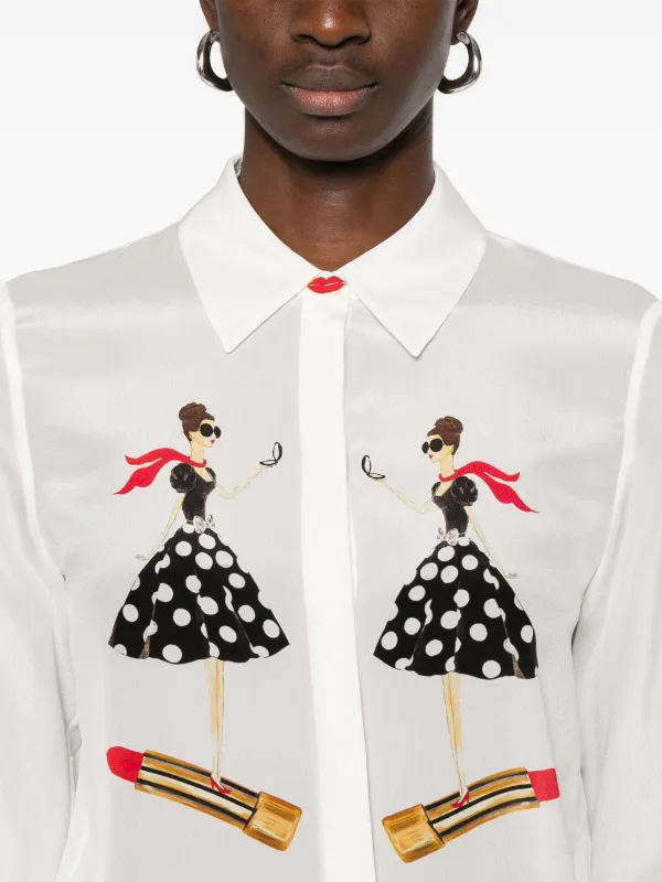 Willa Placket Top In Stallion | Alice + Olivia