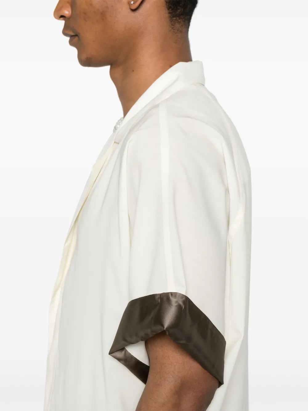 Emporio Armani virgin wool shirt Beige