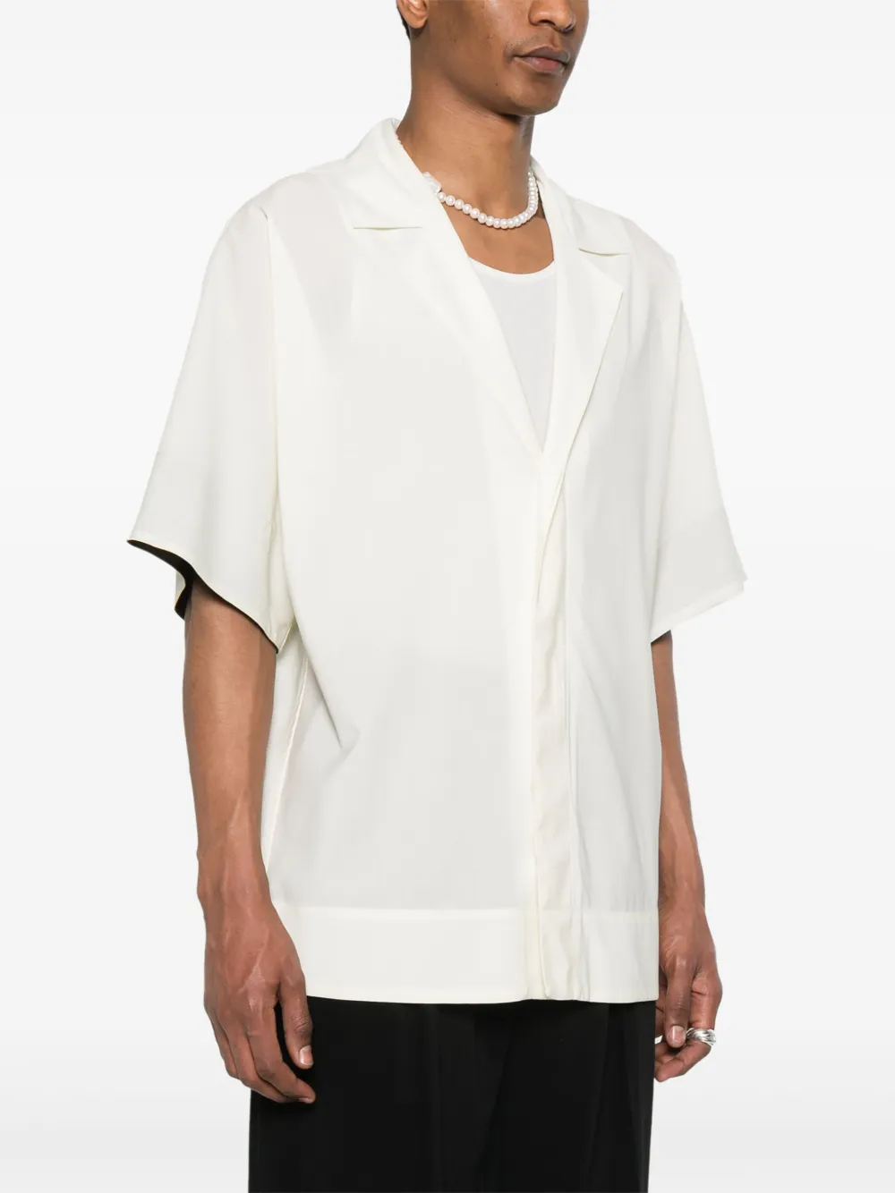 Emporio Armani virgin wool shirt Beige