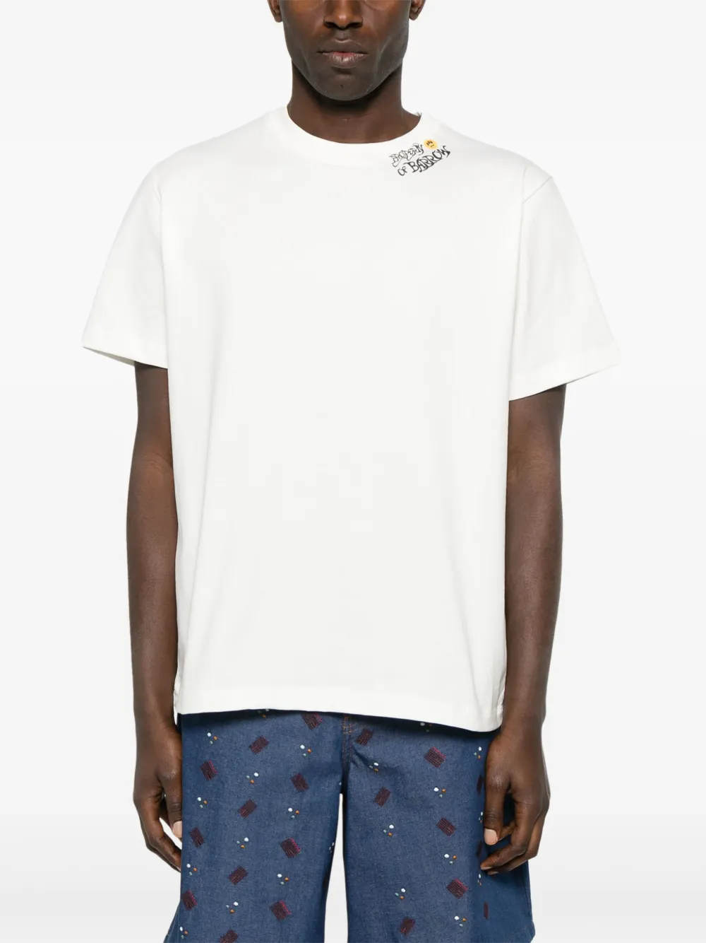 BARROW T-shirt met grafische print Wit