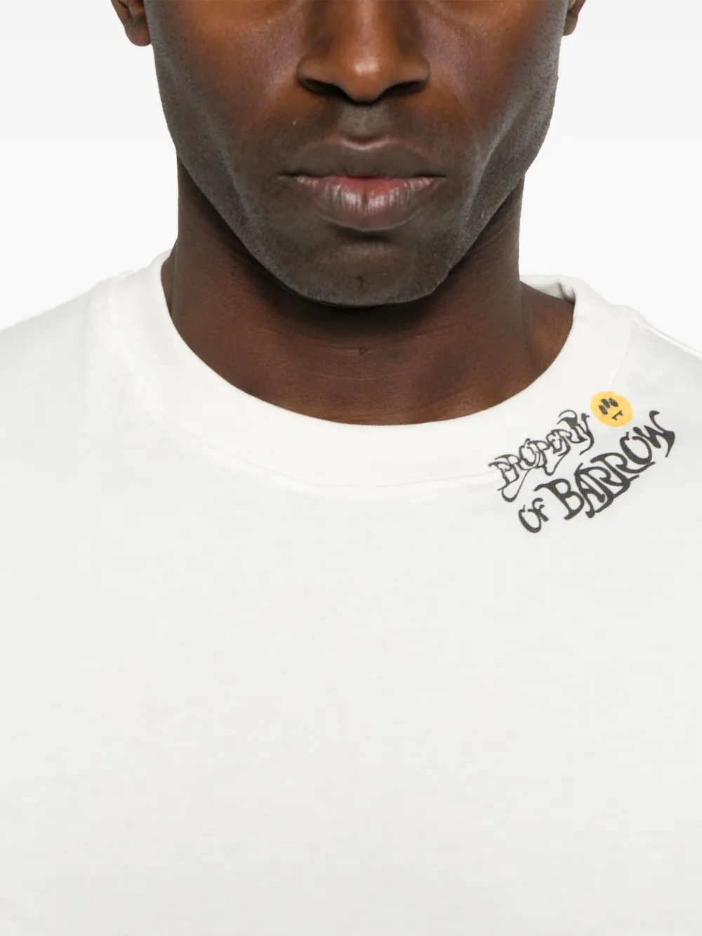 BARROW T-shirt met grafische print Wit