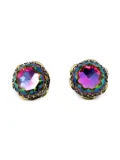 Schiaparelli Vintage 1950s Schiaparelli faceted-stone clip-on earrings - Gold