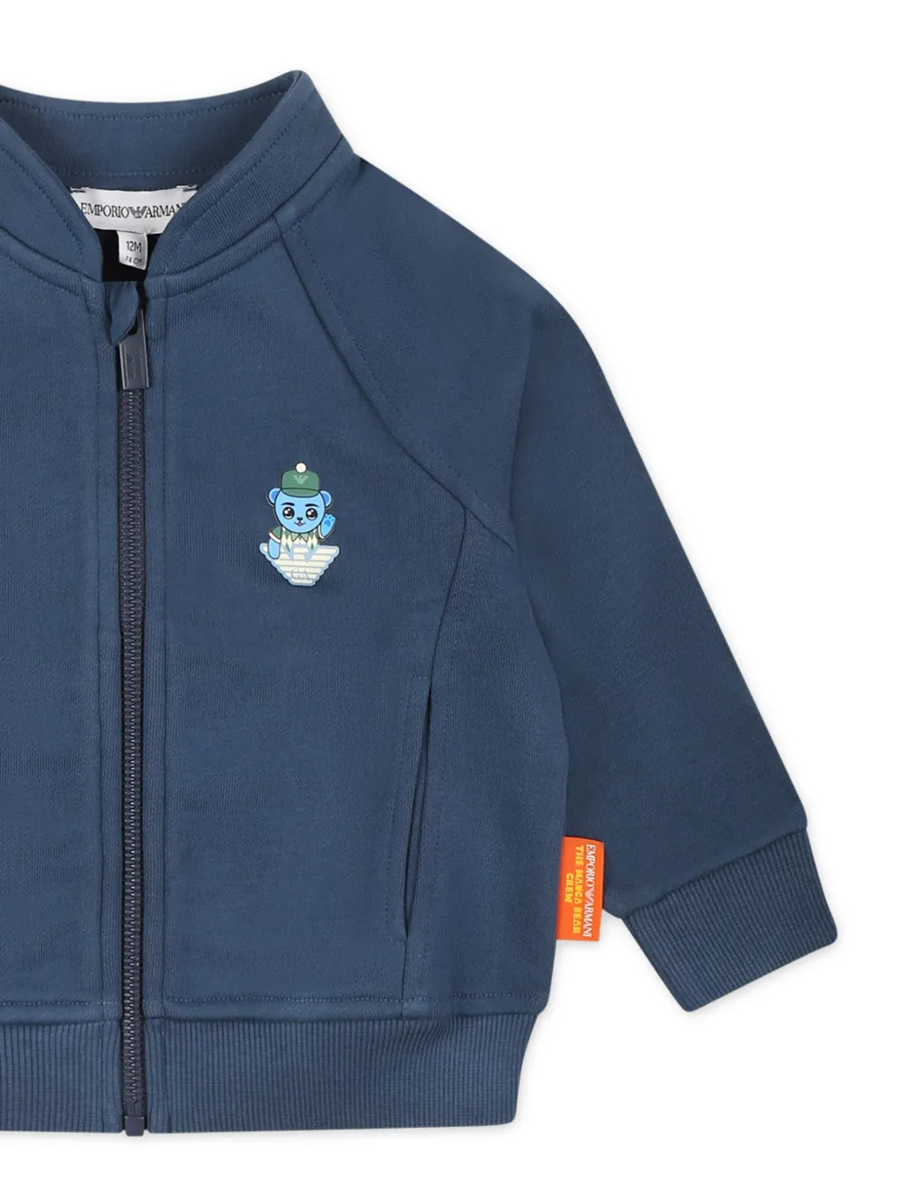 Emporio Armani Kids Hoodie met logoprint Blauw