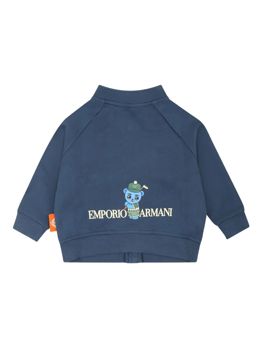 Emporio Armani Kids Hoodie met logoprint Blauw
