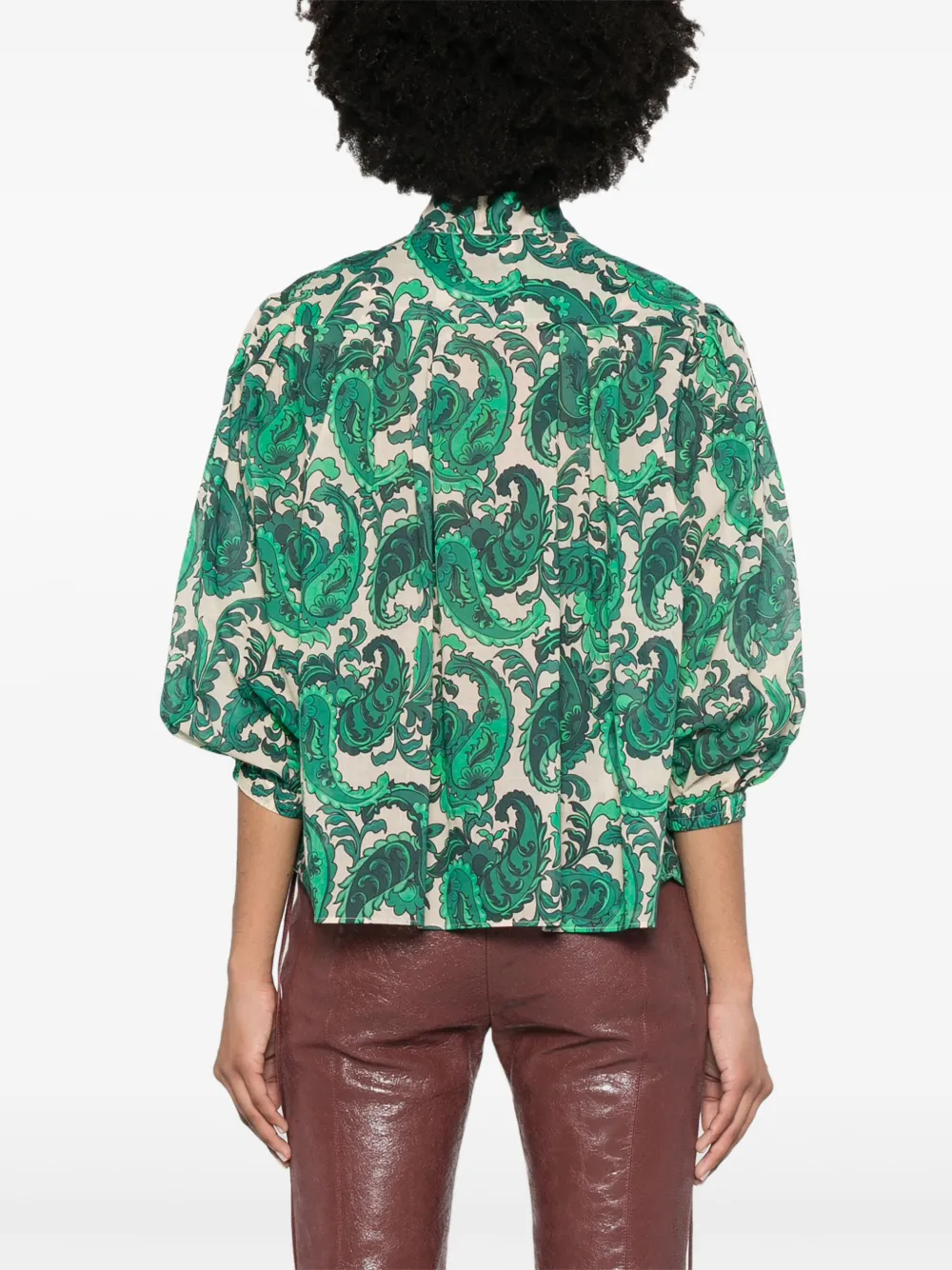 ETRO Shirt met paisley-print Groen