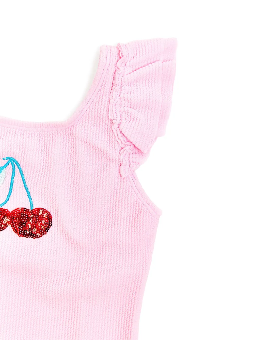 SOLISWIM KIDS Badpak met geborduurde kersen Roze