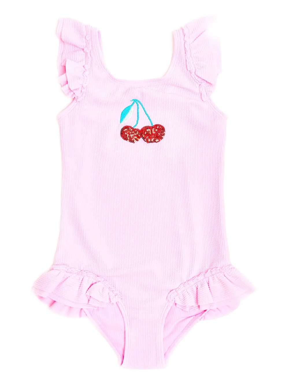 SOLISWIM KIDS Badpak met geborduurde kersen Roze