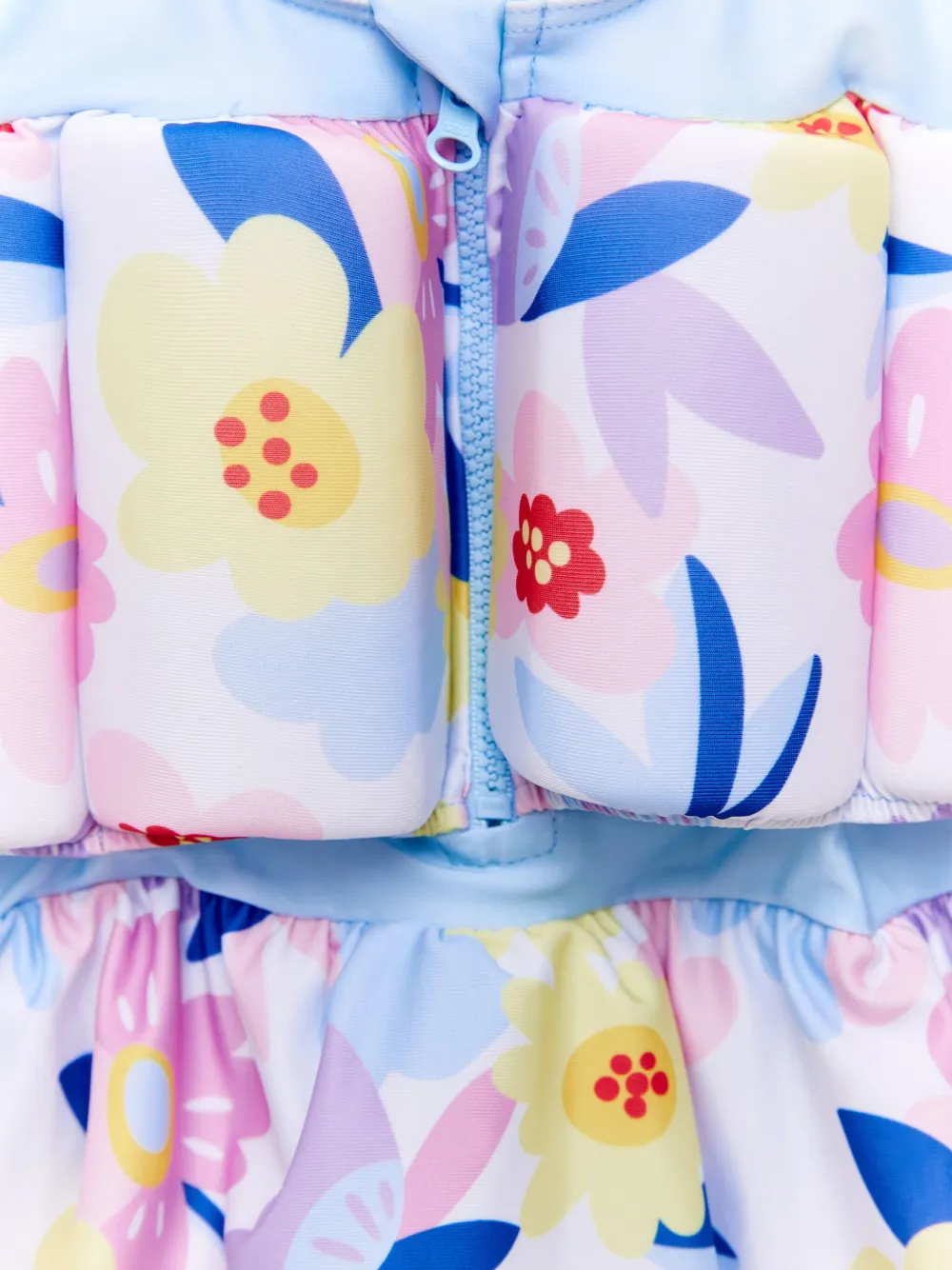 SOLISWIM KIDS Badpak met bloemenprint Blauw