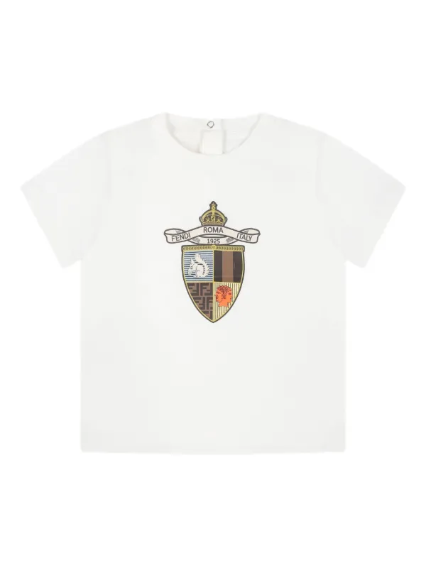Fendi Kids クレストプリント Tシャツ | ホワイト | FARFETCH JP