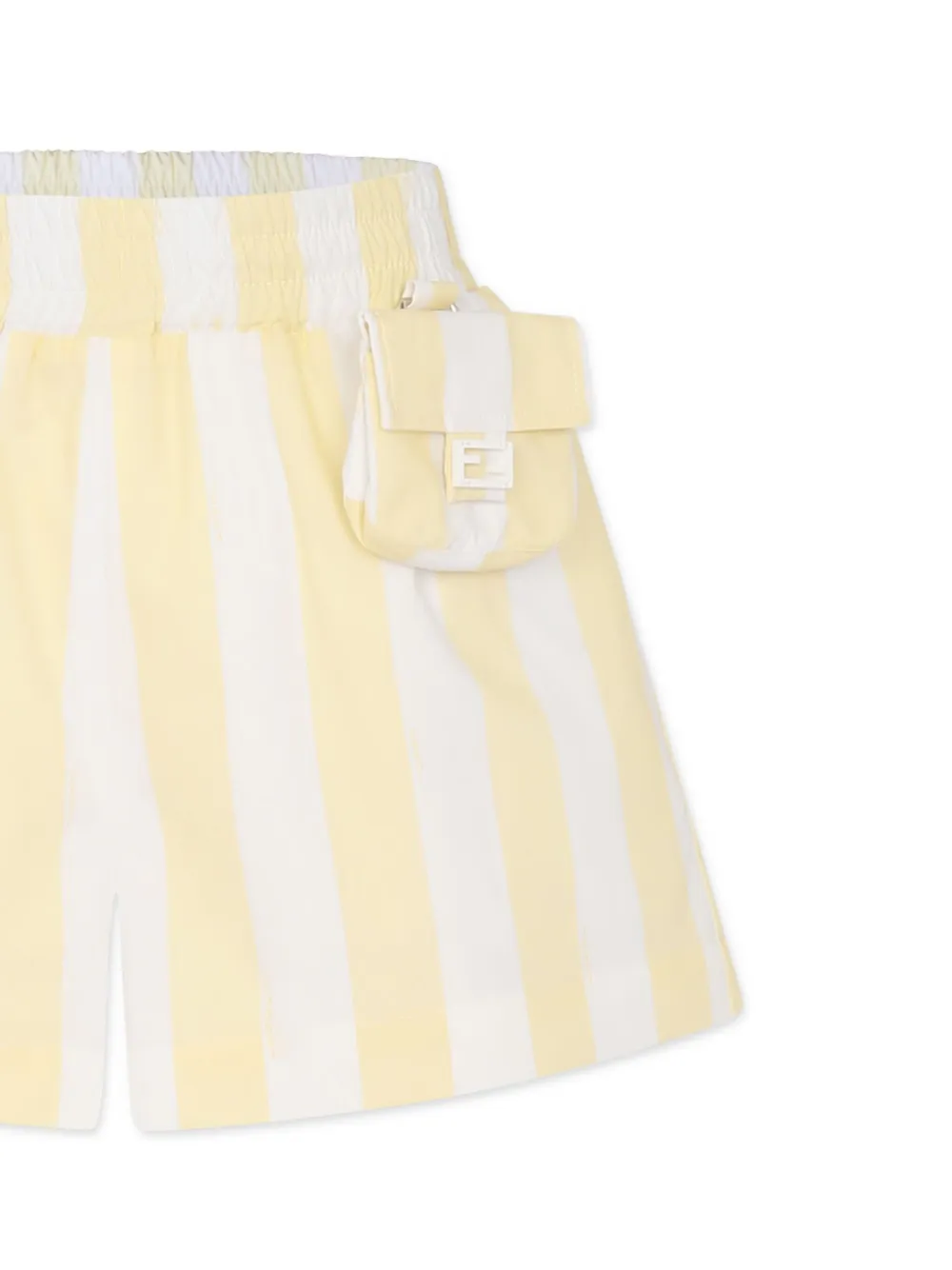Fendi Kids Katoenen shorts Geel