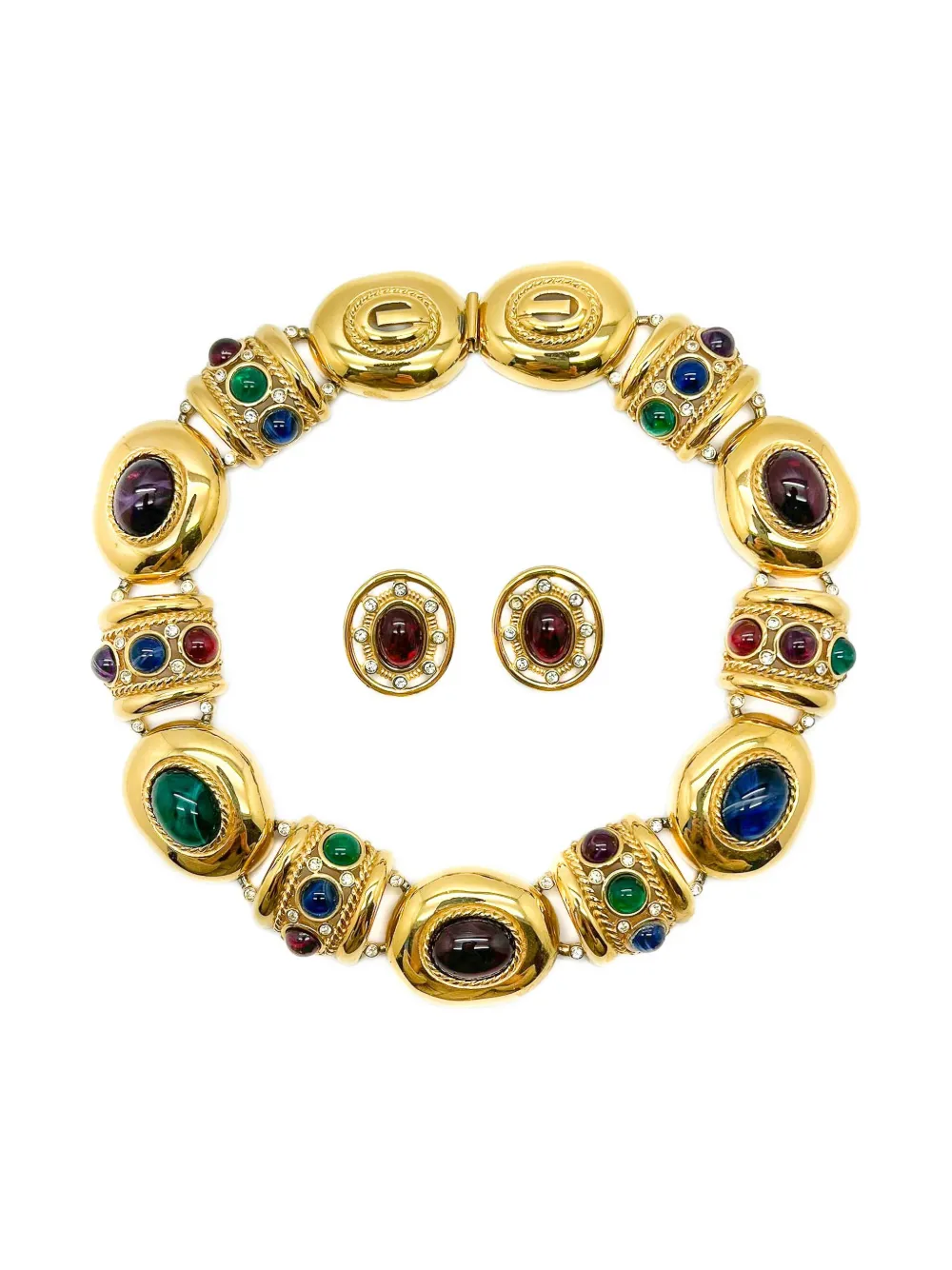 Givenchy Pre-Owned 1980s Byzantine necklace and earrings | Gold | Image 1