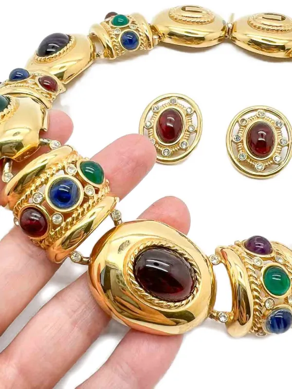 Givenchy Pre-Owned 1980s Byzantine ネックレス＆ピアス | ゴールド