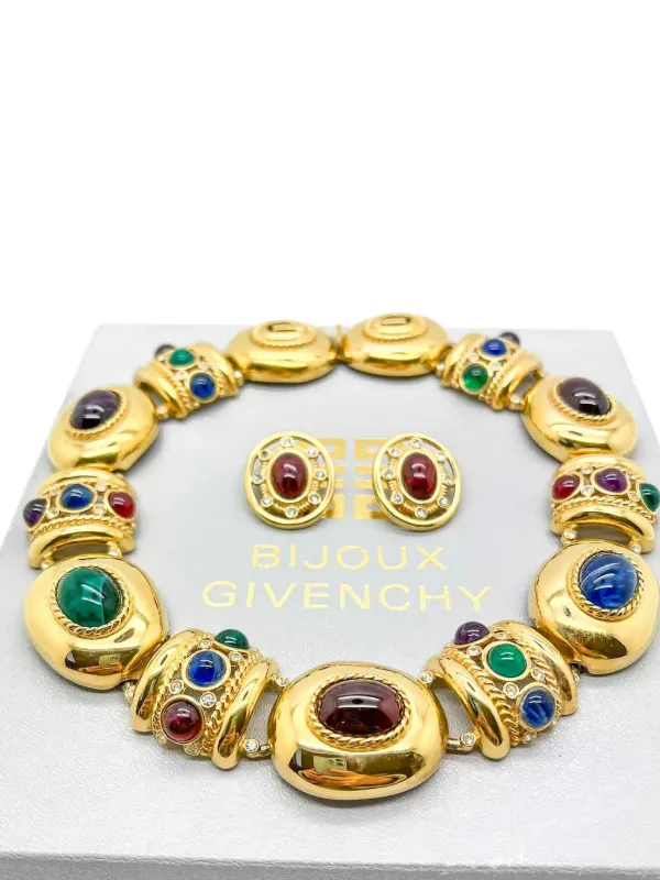 Givenchy Pre-Owned 1980s Byzantine ネックレス＆ピアス | ゴールド