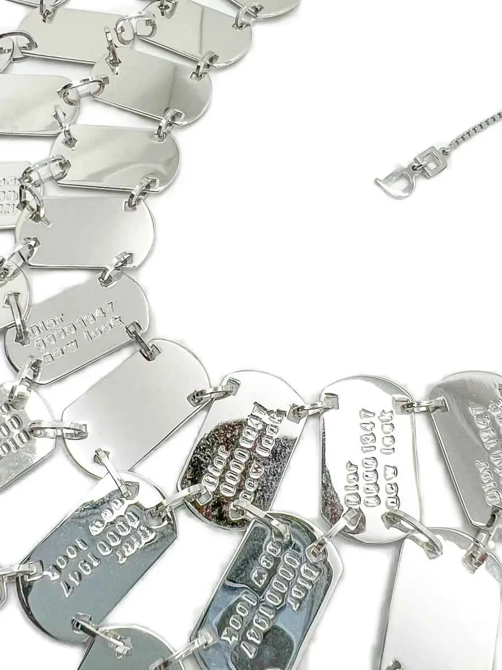  Christian Dior Pre-owned 1990s Logo-engraved Necklace - Silver 