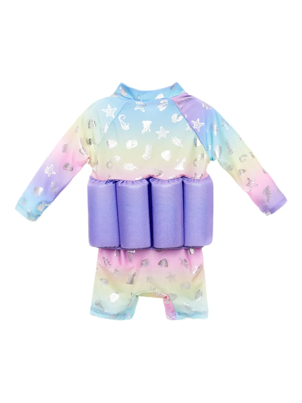 SOLISWIM KIDS Drijfpak met zee-print Paars
