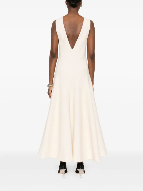 KHAITE Mellie Maxi Dress | Neutrals | FARFETCH