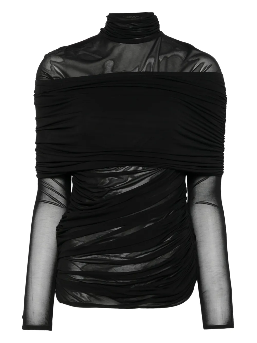 Mugler シャーリング トップ - ブラック Mugler シャーリング トップ - ブラック
