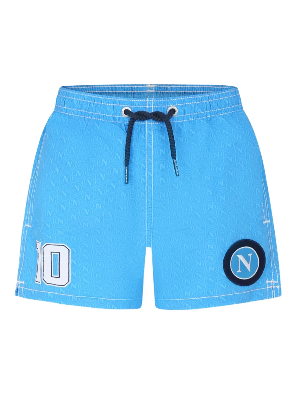 MC2 Saint Barth Kids ロゴパッチ スイムショーツ - ブルー MC2 Saint Barth Kids ロゴパッチ スイムショーツ - ブルー