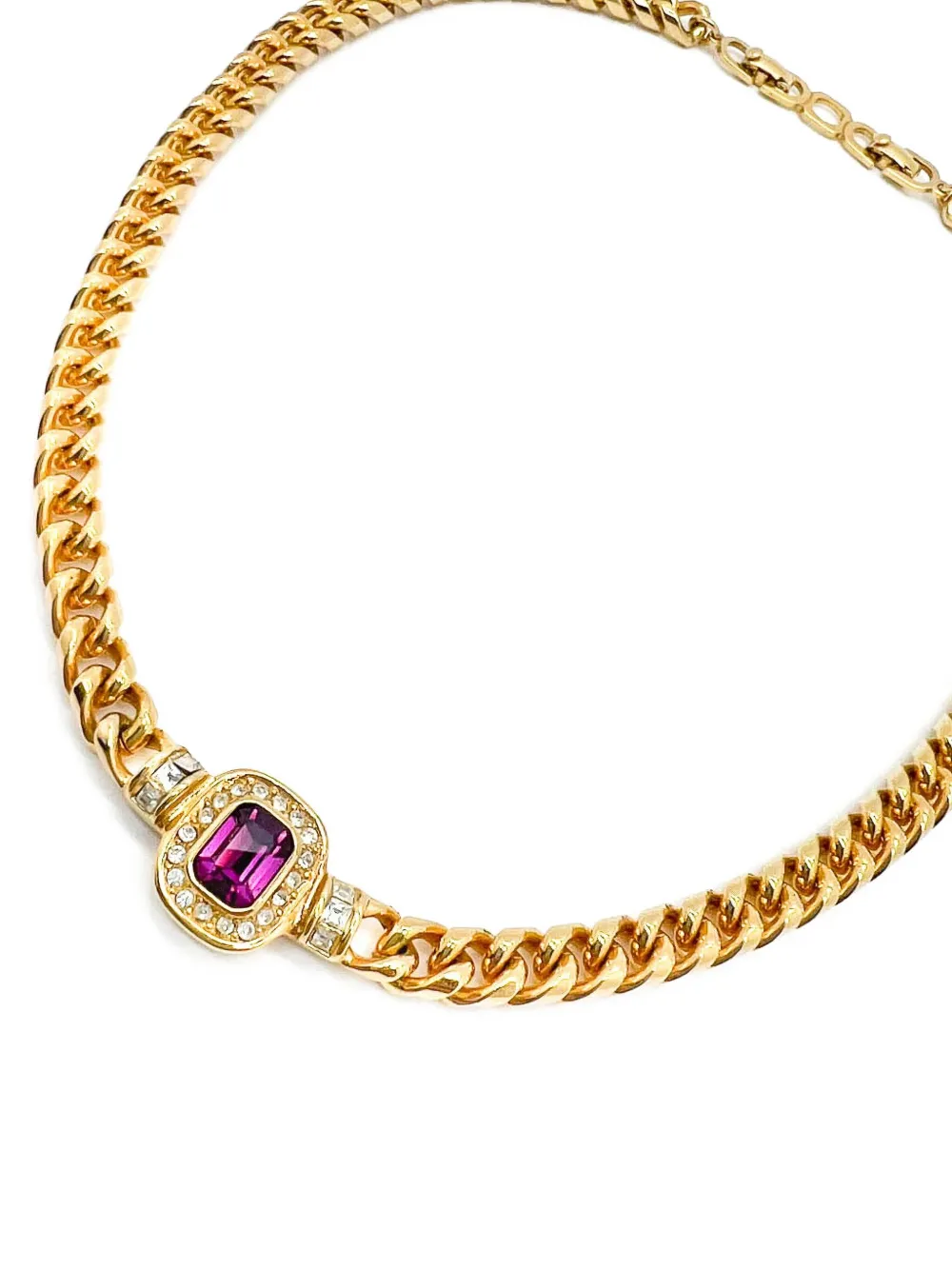 Christian Dior Pre-Owned 1980s curb-chain necklace | Image 2