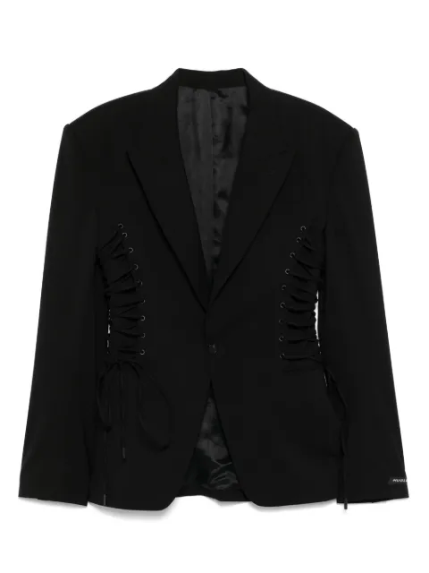 Mugler blazer con detalle de cordón