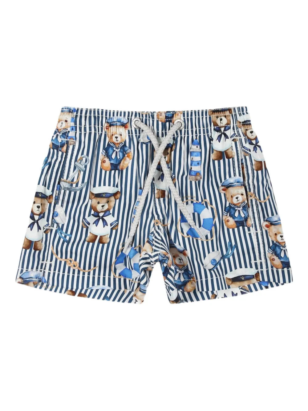 MC2 Saint Barth Kids テディベア スイムショーツ - ブルー MC2 Saint Barth Kids テディベア スイムショーツ - ブルー