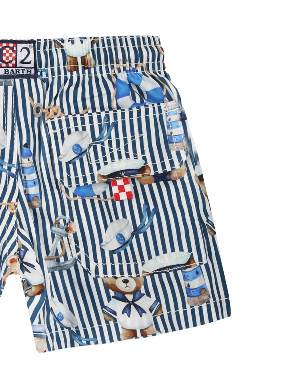 MC2 Saint Barth Kids Zwembroek met teddybeerprint Blauw
